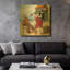 'Wine & Music' By Ronald West Gold Metal Wall Art, 12" x 12"-324307421