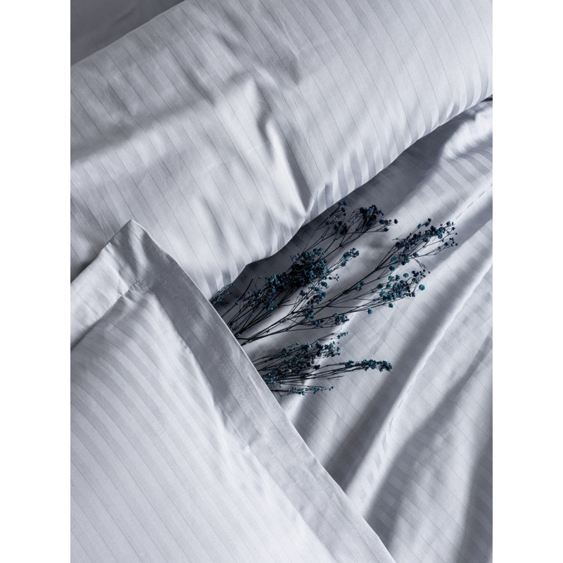 Luxury Satin Super King Quilt Cover Set (3 Pieces), Grey | 100% Cotton Satin, Duvet Cover: 102.4 x 86.6 inches, Pillowcases: 23.6 x 23.6 inches | Reactive Printing, Machine Washable, Elegant Design with Button Closure