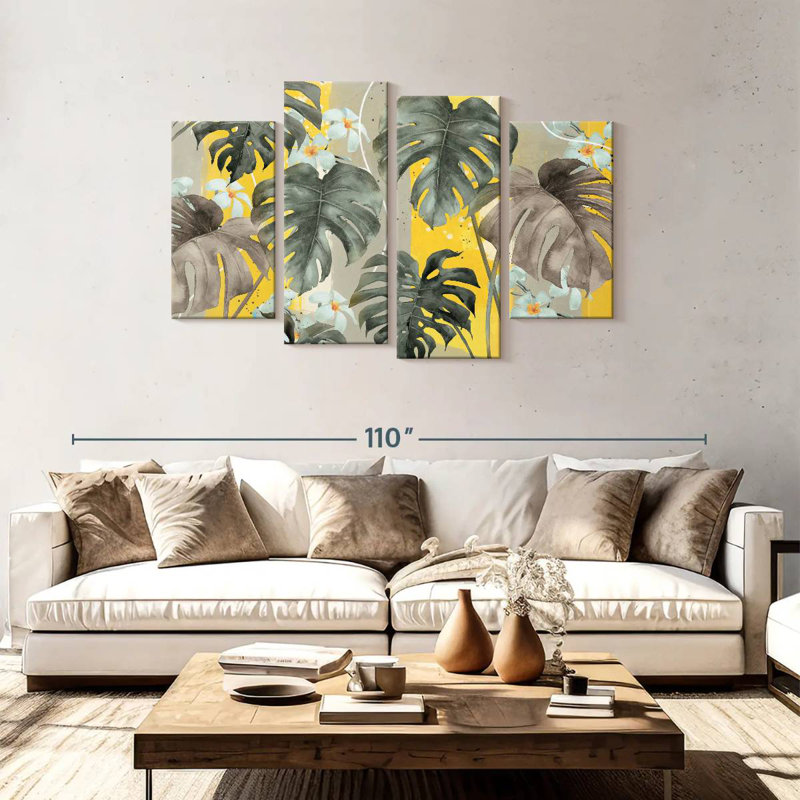 Harnek Monstera Design, 48" H x 75" W