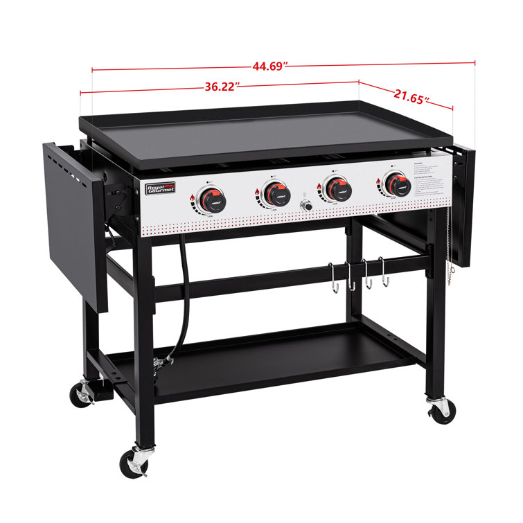 Royal Gourmet 4-Burner Portable Flat Top Gas Grill and Griddle