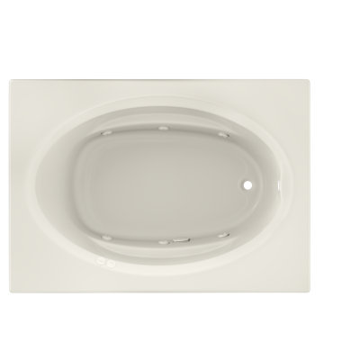 SIGNATURE® Oval in Rectangle 6042 Drop-In Whirlpool LH/RBM Oyster