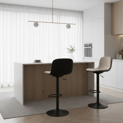 Lemoyne Swivel Upholstered Adjustable Height Bar Stool