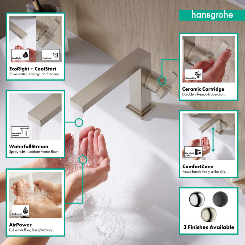 hansgrohe Tecturis E à un trou fin 110, 1,2 gal / min, Nickel brossé