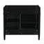 Meuble-lavabo 36 po, style moderne. 2 tiroirs et un tiroir basculant. Bois massif. . Noir Poids du produit: meuble-lavabo 72,87 lb, 36 po. &. Look séduisant-1168147616