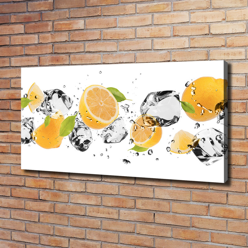 Lemon And Water - Wrapped Canvas Print