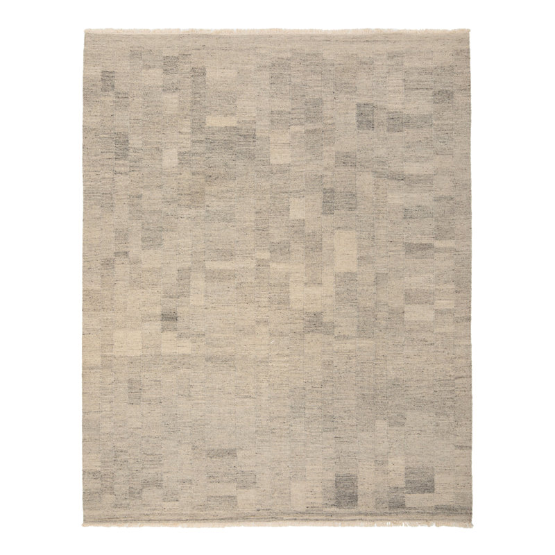 Gray Flatweave Wool Rug - 8' x 10'
