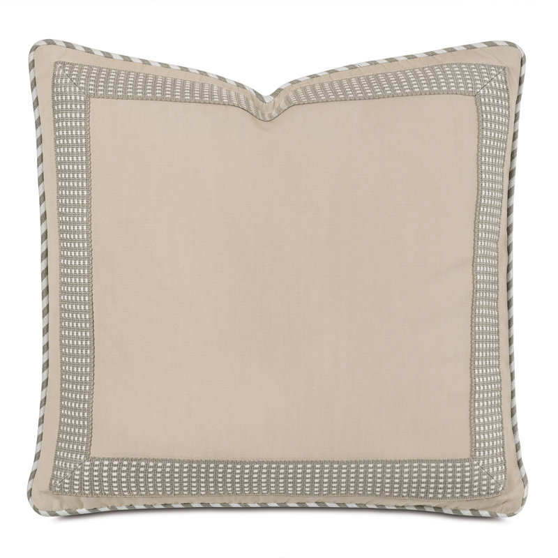 Housse et insert de coussin décoratif Wick Woven Border par Alexa Hampton