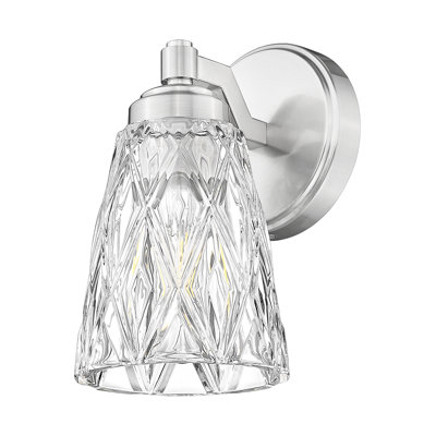Applique murale 1 lumière en nickel brossé Jordynn 9 pouces