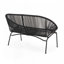 51.92'' Wide Curved Iron Loveseat-942578749