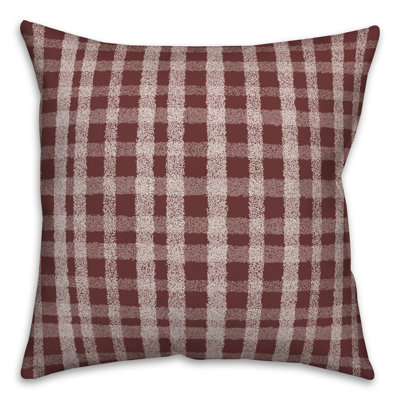 Plaid Outdoor Reversible Throw Pillow