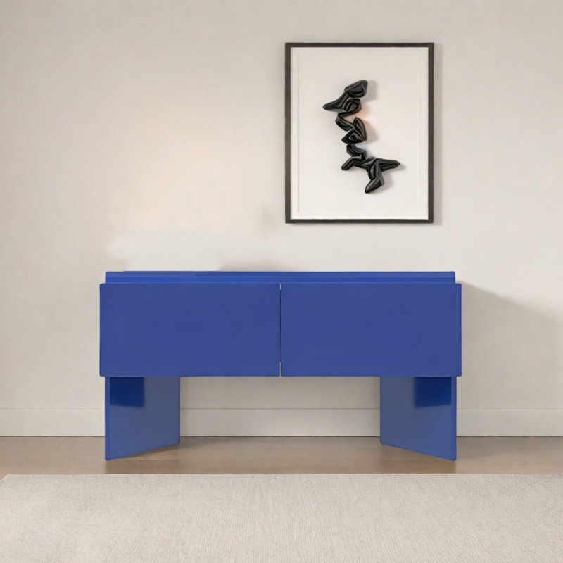 Console Modern Minimalist Art, Bleu, H 30,71 po x l 51,18 po x P 15,75 po