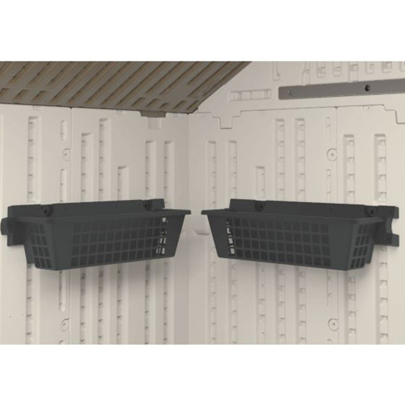 Resin Outdoor Basket Shed Accessory for Suncast Storage Sheds with EZ Bolt Assembly