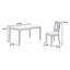Table de salle à manger moderne 7 pièces gris avec 6 chaises en X-1280017350