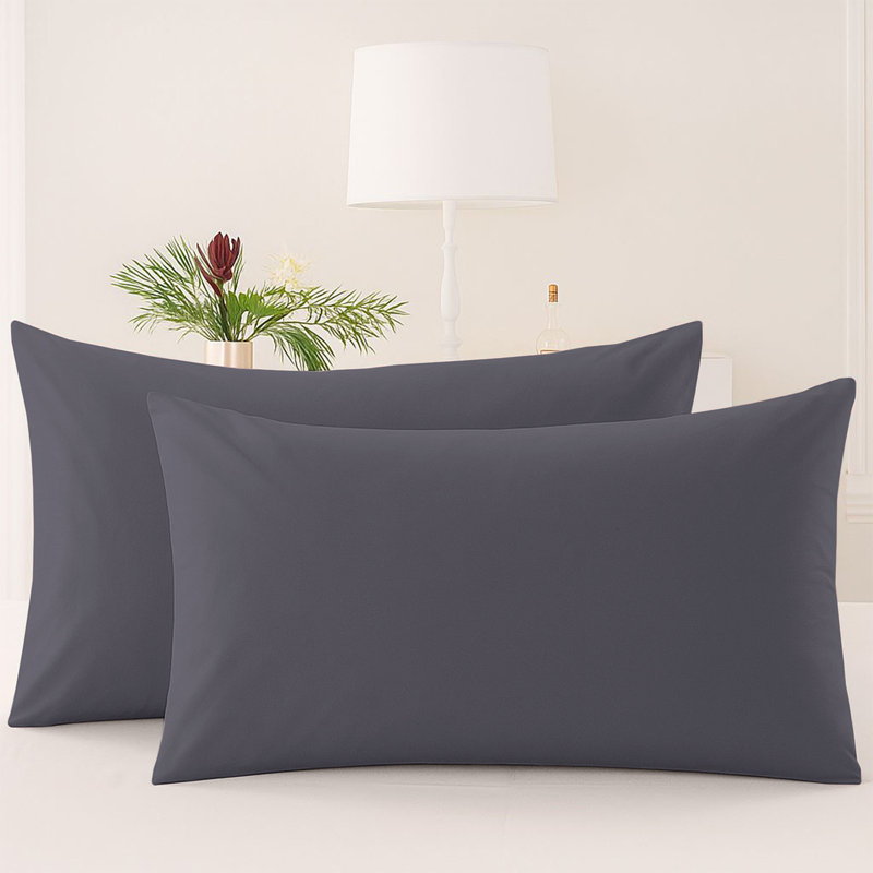 Microfiber Machine Tufted - Set of 2, Charcoal
