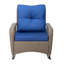 Chaise berçante d'extérieur en rotin avec coussin-646829745