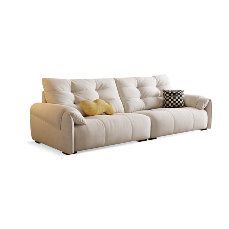 Canapé modulaire en polyester blanc crème