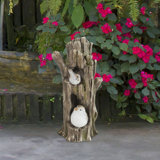 Birds in a Tree Trunk Statue