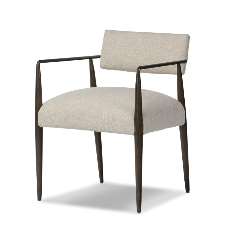 Waldon Dining Armchair-Thames Coal, Sierra Brown/Aged Bronze, Charter Oatmeal