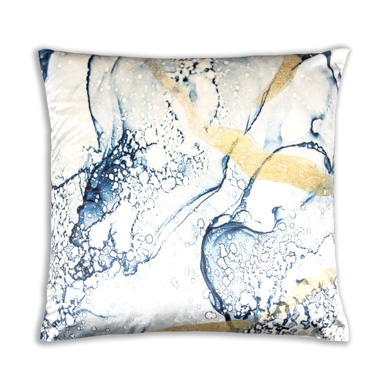 Oreiller en velours métallique Noor Swirls