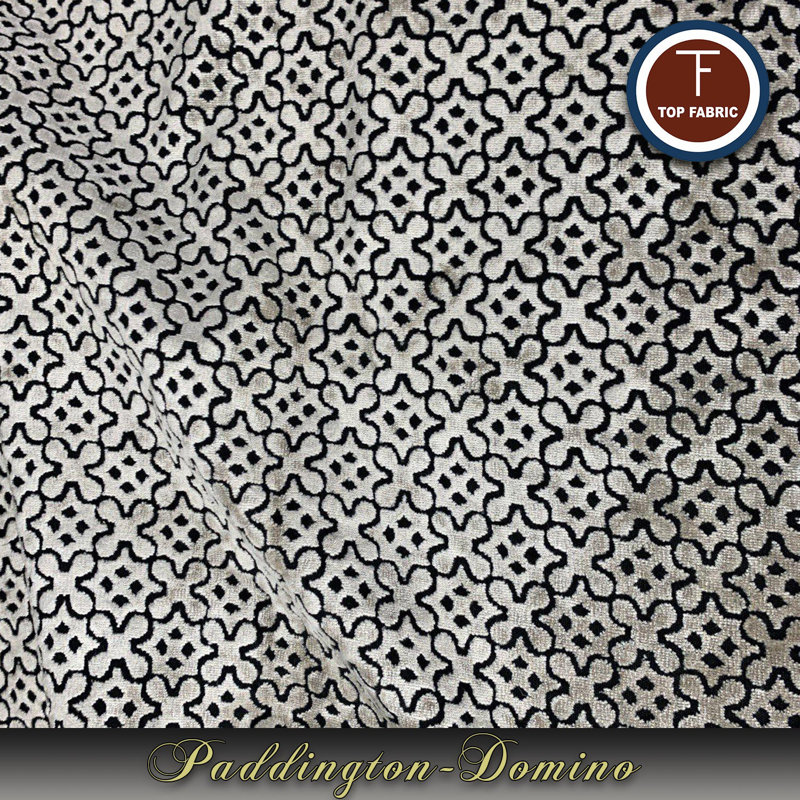 Jigsaw-Paddington Burnout Velvet Fabric, Domino