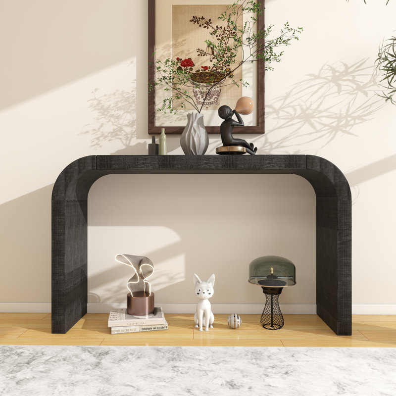 Console rustique moderne avec finition en cèdre - Table d'entrée facile à assembler pour le couloir, le salon et le vestibule