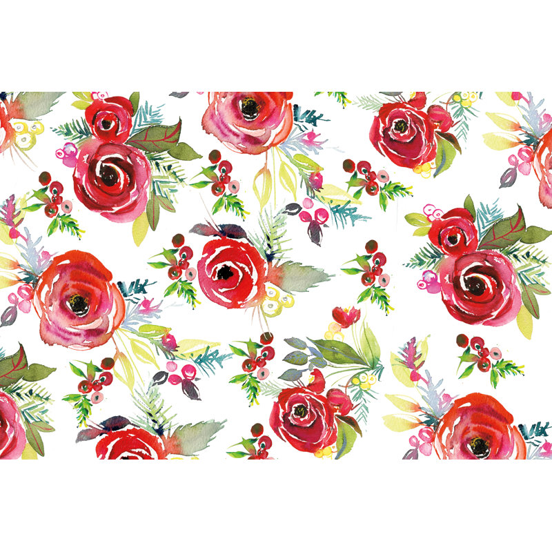 Scarlett O Christmas VII by Kristy Rice - Wrapped Canvas Painting, 30cm H x 30cm W x 3.8cm D