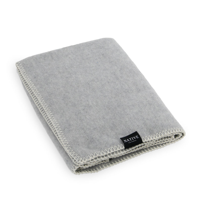 Wool Baby Blanket, Grey