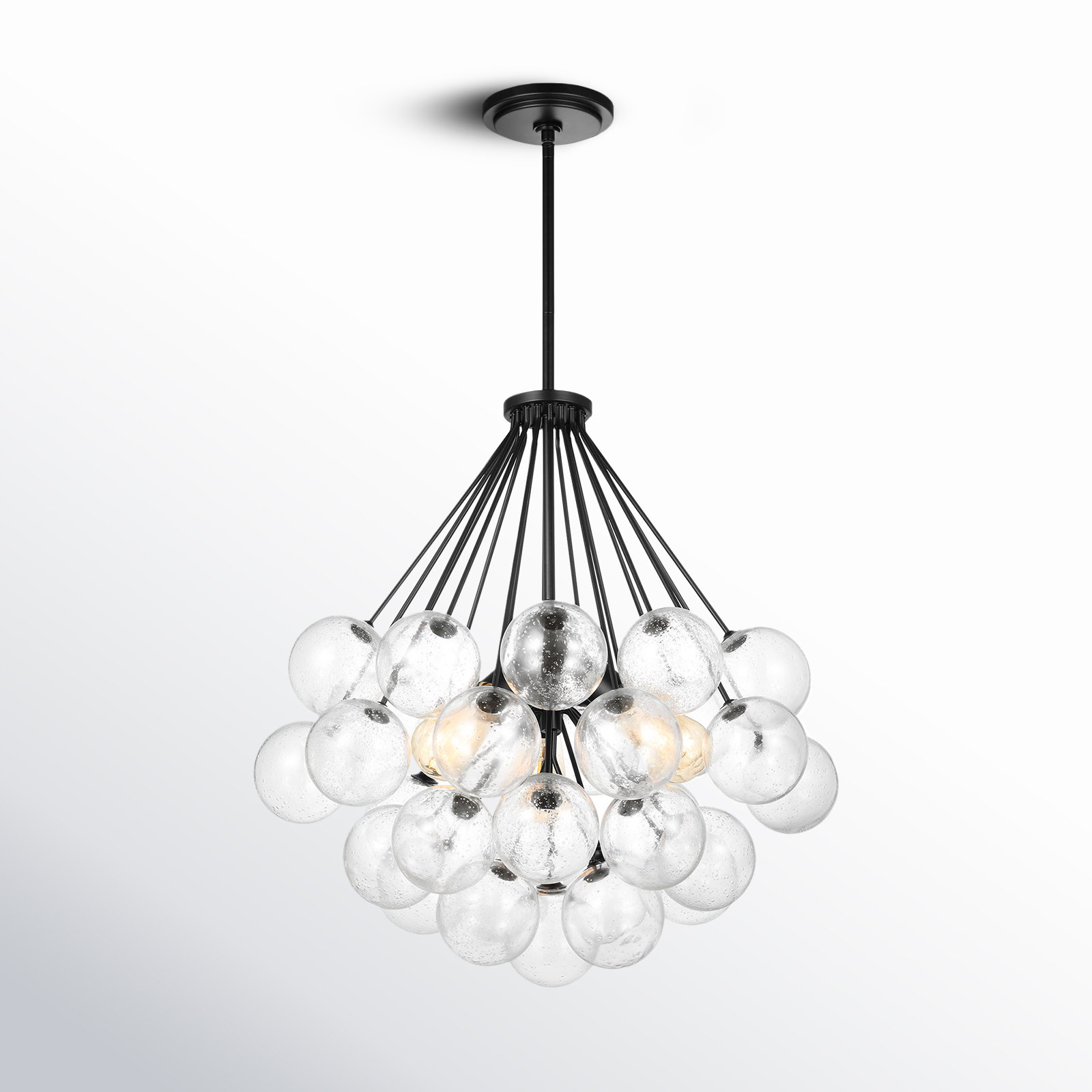 Logan 3-Light Chandelier, Matte Black