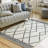 Rectangle Barbarella Handmade Tufted Wool Area Rug in Cream/Black-1110740359