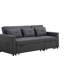 Canapé-lit convertible en lin 79,75 po avec poche latérale-936875475