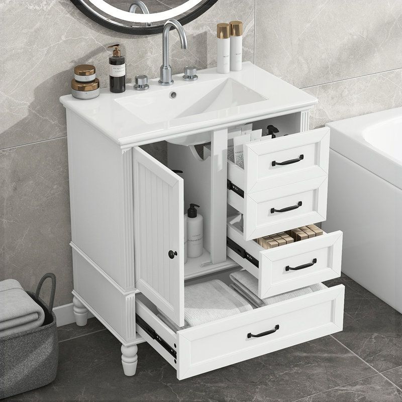 Meuble-lavabo de salle de bain avec lavabo