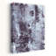 Peinture abstraite texturée avec art mural contemporain abstrait argent métallique et acrylique noir-1807852444