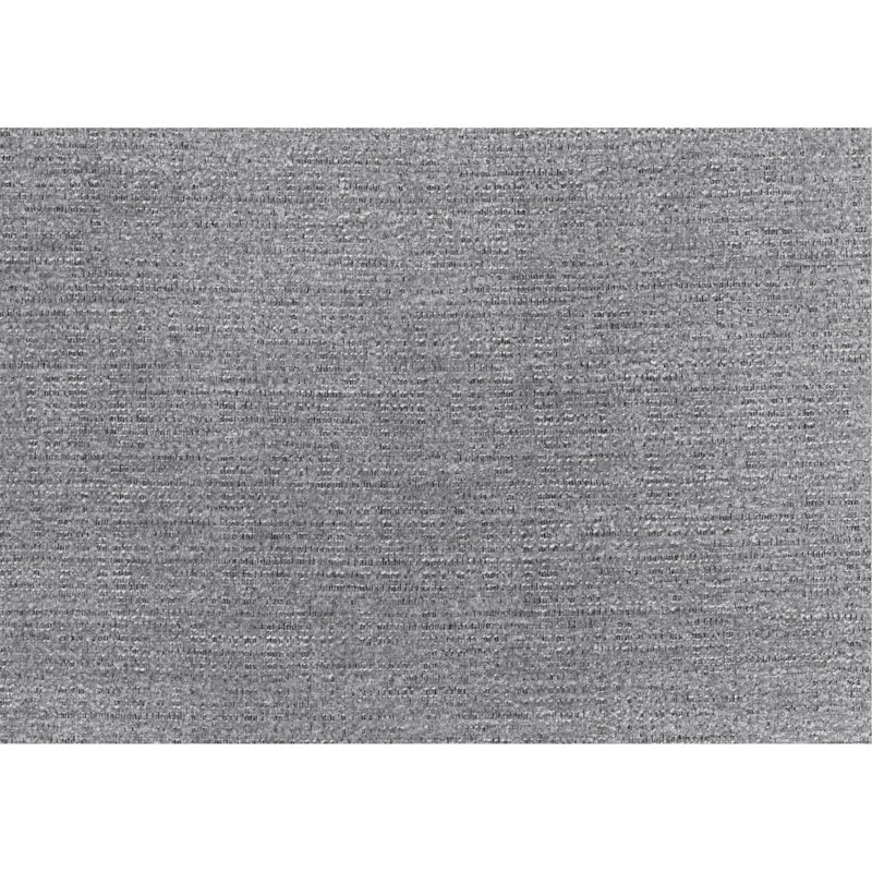 Fauteuil à oreilles contemporain gris, revêtement en chenille, structure décorative, structure en contreplaqué, Gris