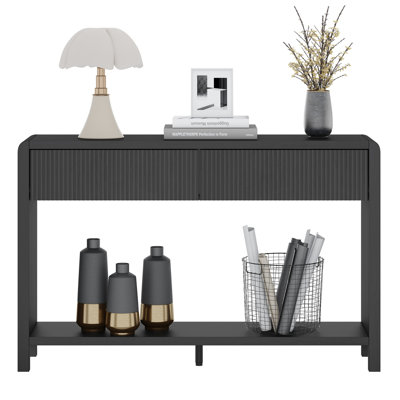 Guinna 2-Drawer Wood Console Table
