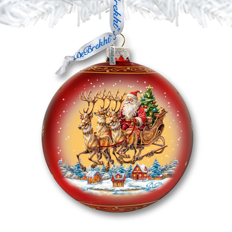 5.5'' Glass Animals Ball Ornament