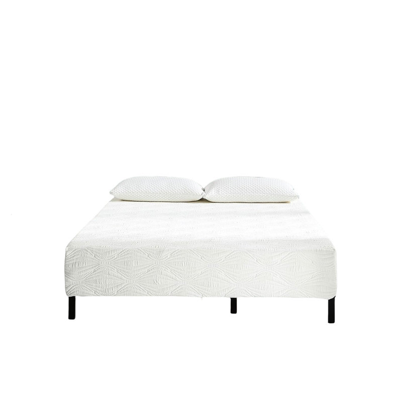 Matelas pour lit double en mousse viscoélastique imprégnée de gel, 7 pouces pour le soutien, fonction de refroidissement, configuration pratique roulée, mélange de base d'aspect blanc, rouleau compressé et facile à monter, conception
