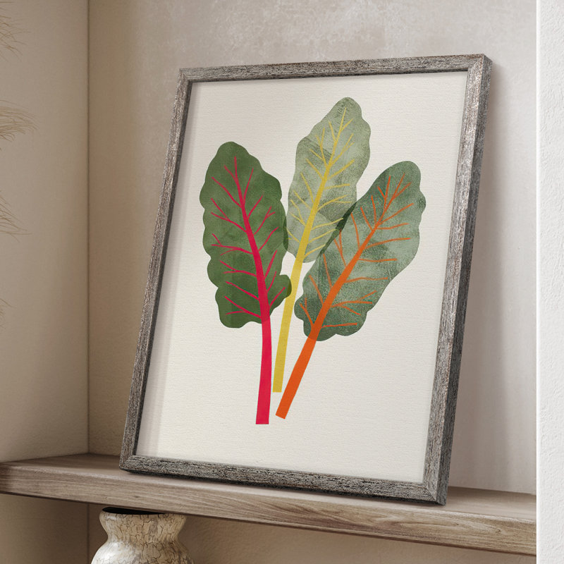 Organic Veg V Framed Print - Solid Wood, 30" H x 24" W