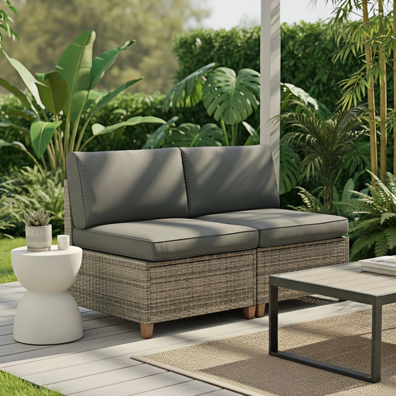 Artique Arbor Armless Patio Chairs with Cushions