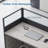Rectangle 4 Person Office Cubicle Desk,Office Cubicle Workstation, Privacy Partition Desk with Mute Soundproof Panels & Cable Management