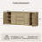 89.67" Bohemian-inspired Sideboard With Adjustable Shelves-410830303