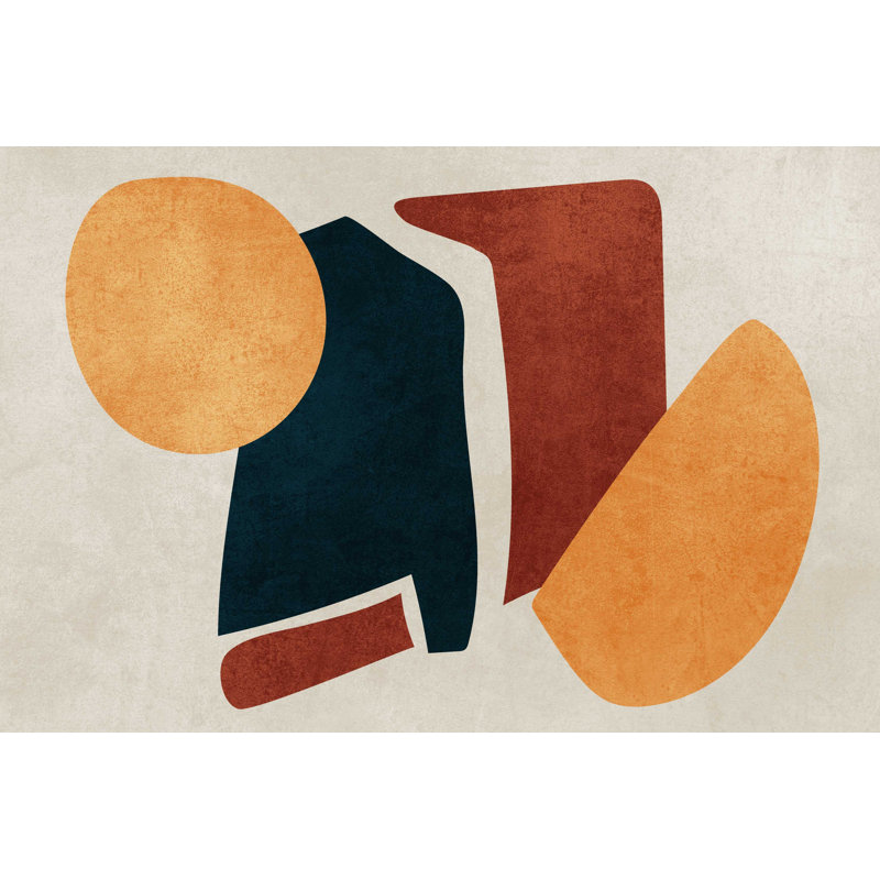 Irregular Geometrical Shapes - Wrapped Canvas Painting, 20cm H x 30cm W x 3.8cm D