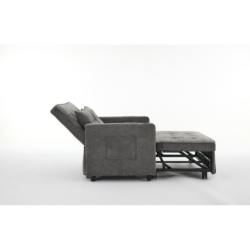 Canapé-lit convertible 3 en 1 Sleeper Chair, Gris antique