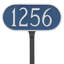 Plaque d'adresse oblongue avec piquet de pelouse-22878951