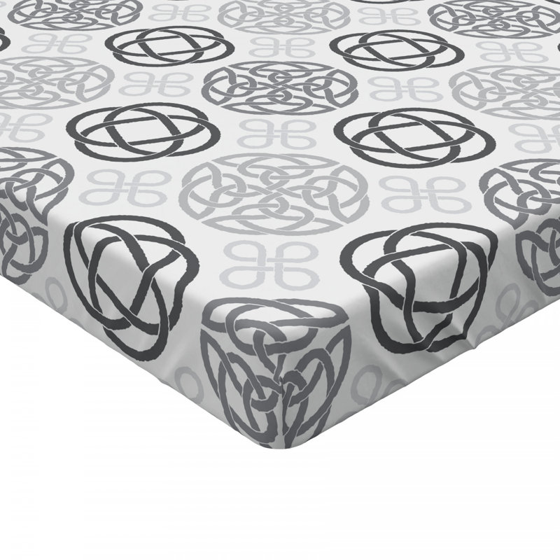 Microfiber Geometric Fitted Sheet, Queen Fitted Sheet