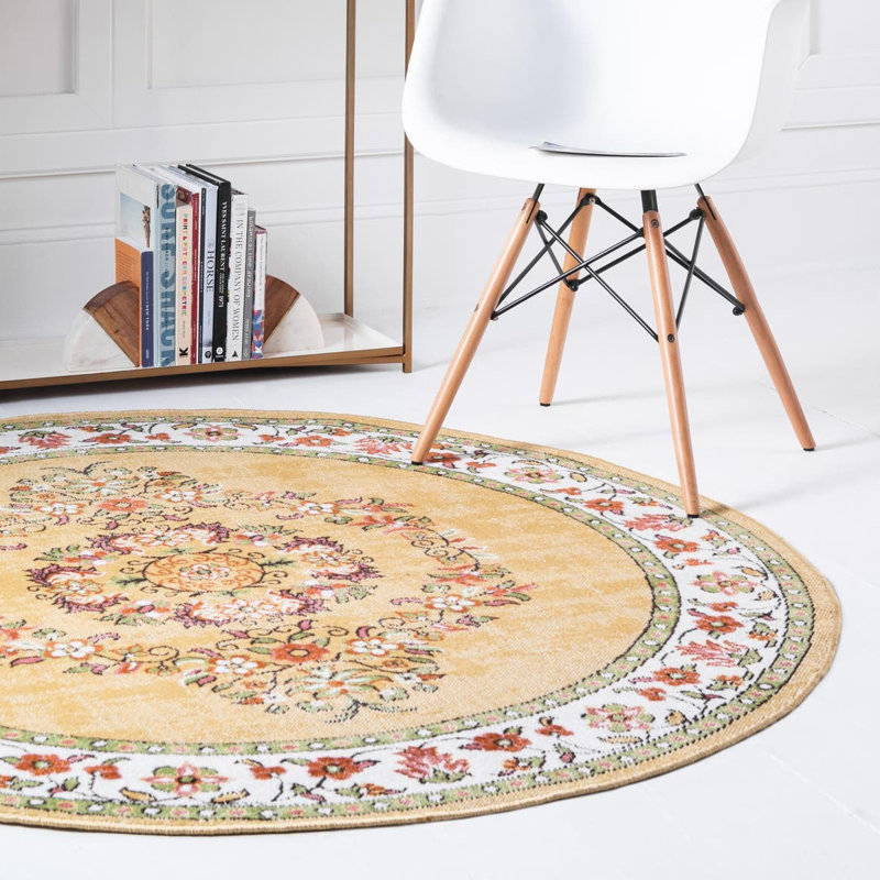 Oriental Indoor Rug, Round 5'3"