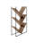 5-Tier Etagere Bookshelf with V-Shaped Slanted Shelves, Metal Frame-1928846887