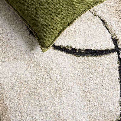 Cyrus Shag Power Loom Polypropylene Plastic; Polyester; Jute/Sisal Abstract Indoor Rug