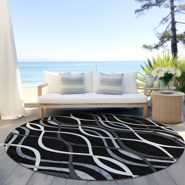 Lamanna Washable Abstract Indoor / Outdoor Rug