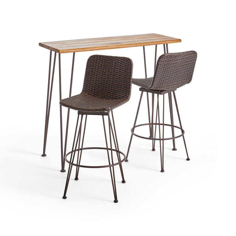 Metal Bar Set with Stools