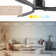 Madera Collection Smart 3-Blade 52in Ceiling Fan 2700K-6000K CCT Selectable LED Light Kit with Remote Control and White Hardware with White Wood Blades Works With iOS or Android App